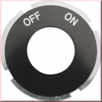 On - Off Platte hinter dem Zündschloß