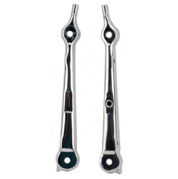 Windschutzscheibenarme für deluxe Phaeton und Roadster 1930-31, mit Siegelgewinde im linken Arm, Edelstahl