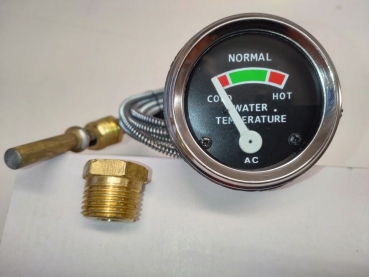 Temperaturanzeige mit passendem Sondenanschluß 5/8 - 1/2 Zoll