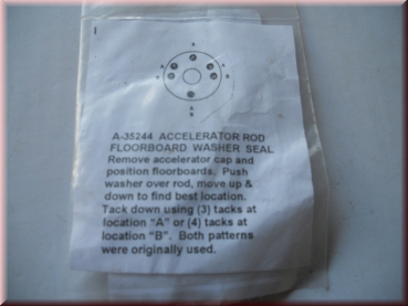 Dichtgummi hinterm Gaspedal