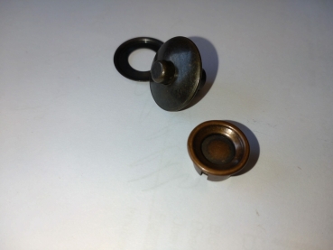 Seitl. Verschluss Verdeck, Ober und Unterteil im Set, Brüniert ( kein Nickel )