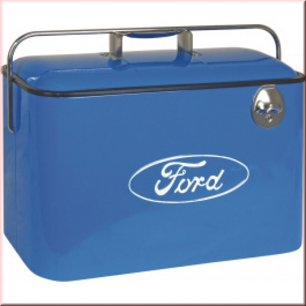 Kühlbox mit Ford-Logo , aus verzinkten Blech