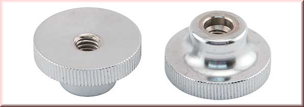 2 Rädelmuttern für Scheibenaussteller