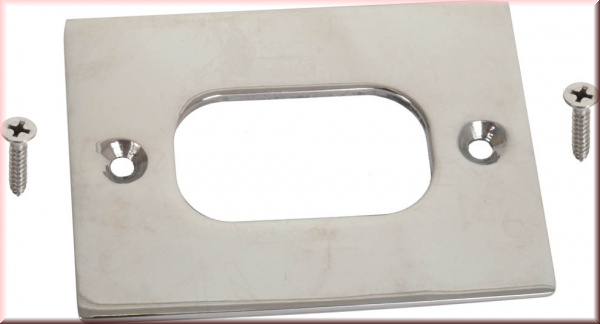 Abdeckplatte Edelstahl Handbremshebelgummi
