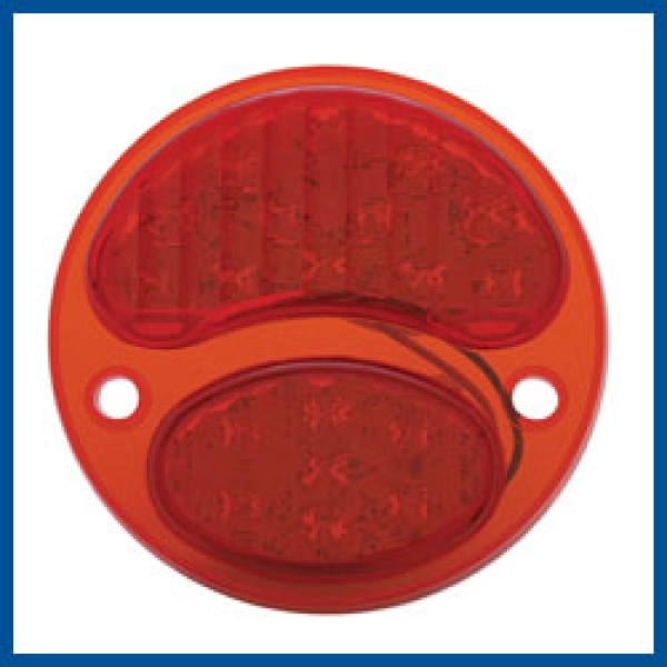 Rücklichtglas Rot , oben leicht geriffelt