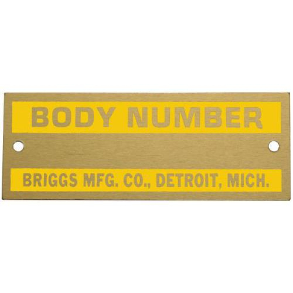 Typenschild Briggs