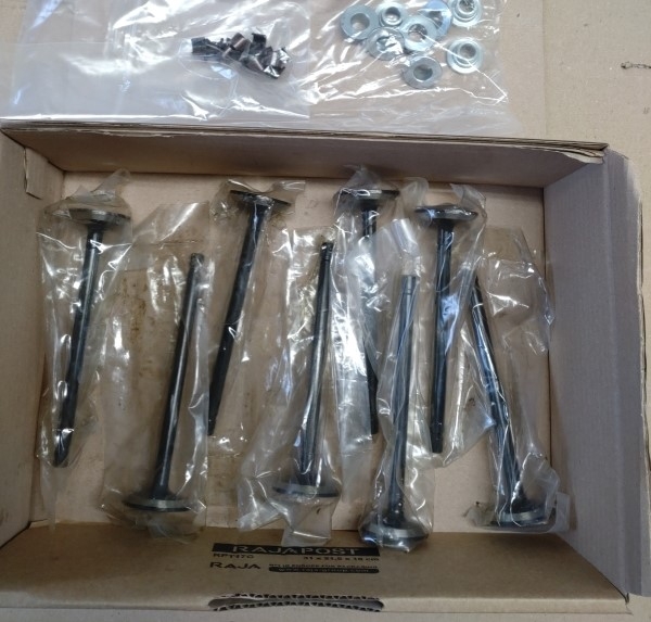 moderner Ventilsatz komplett mit gehärteten Ventilen, Federn, Tellern und Keilen