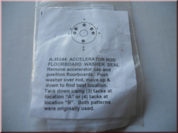 Dichtgummi hinterm Gaspedal