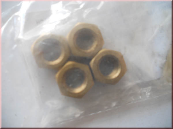 4 Muttern Krümmer Messing