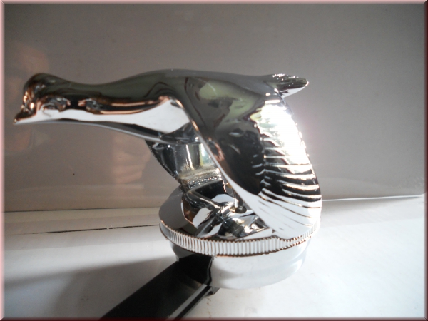 Kühlerfigur Wachtel mit Thermometer, für 1930-31 mit Bajonettverschluß