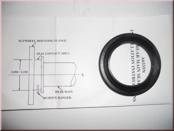 Abdichtung Kurbelwelle hinten A-Motor