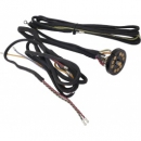 Lichtkabelbaum mit Kontaktplatte für eine Lampe im Hauptscheinwerfer und Seitenlampen