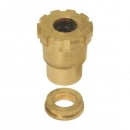 moderne Messingbuchse mit Wellenringdichtung