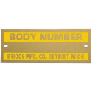 Typenschild Briggs